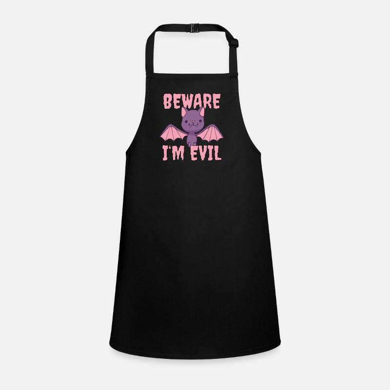 Mignon Halloween Chauve-souris Drôle Dicton Tablier Enfant