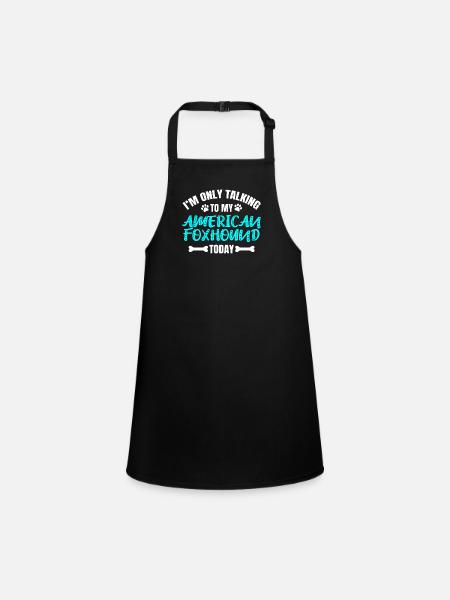 American Foxhound Owner Owner - Children's Apron - black - Front