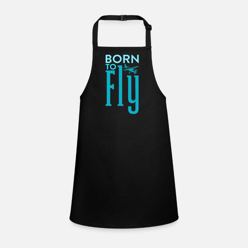 Born to Fly Pilot Aviation Schürze für Kinder