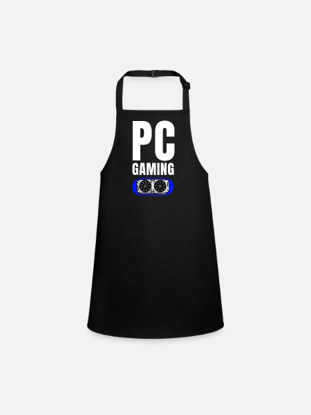 Emblème du GPU de jeu PC - Tablier Enfant - noir - Devant
