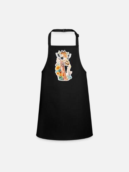 Girafe - Tablier Enfant - noir - Devant