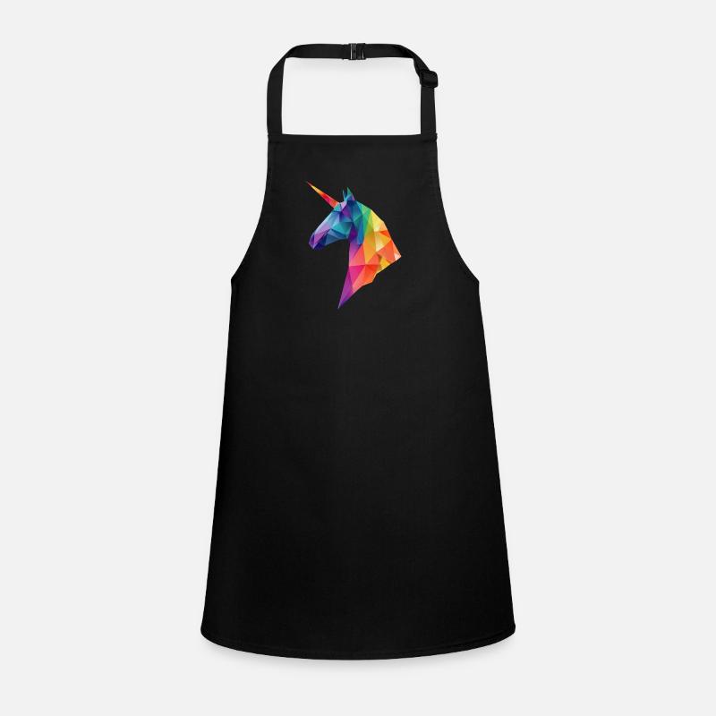 Unicorn Low Poly Art Logo Design Colorful Children's Apron