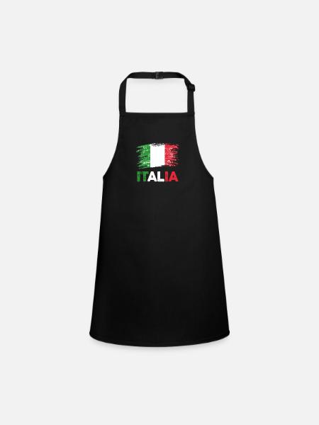 Italie Italien Italien Italie - Tablier Enfant - noir - Devant