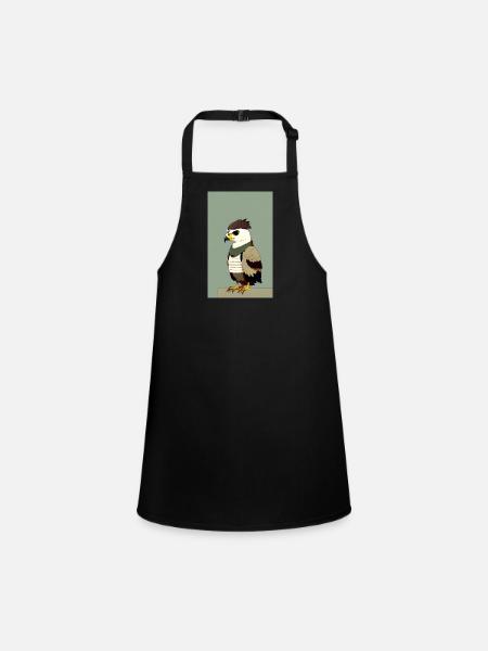 Eagle | Birds | Freedom | Animals - Children's Apron - black - Front
