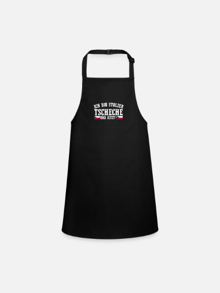 Czechs Czech Czech Republic - Children's Apron - black - Front