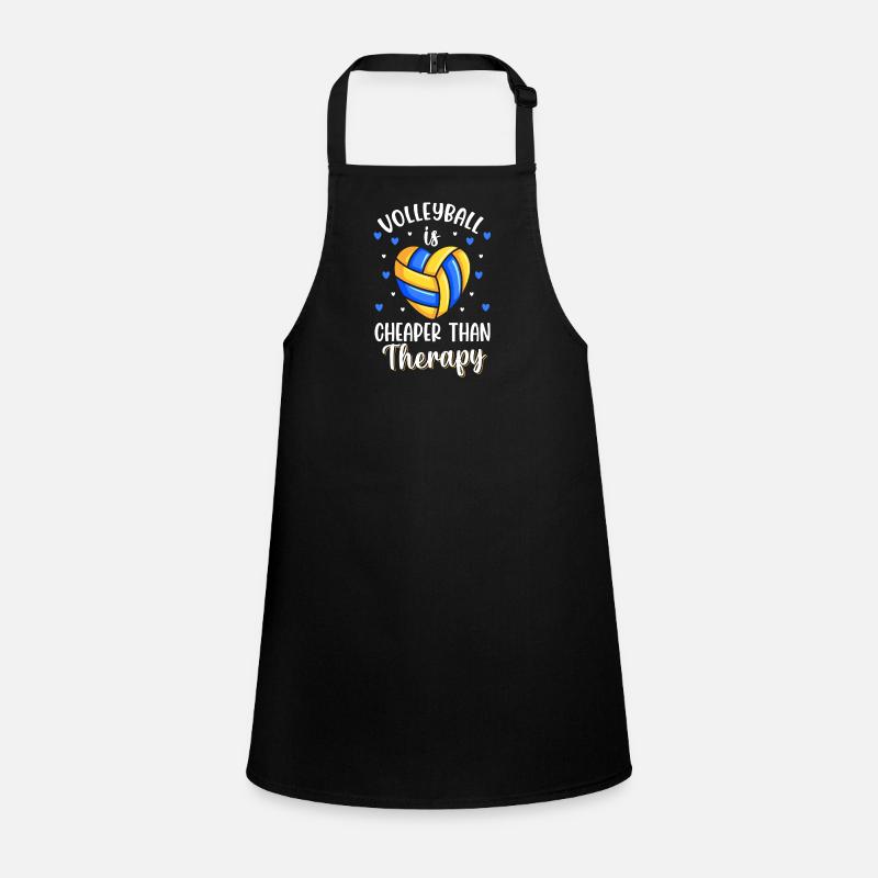 Volleyball player heartbeat Children's Apron
