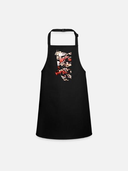 Flags - Children's Apron - black - Front