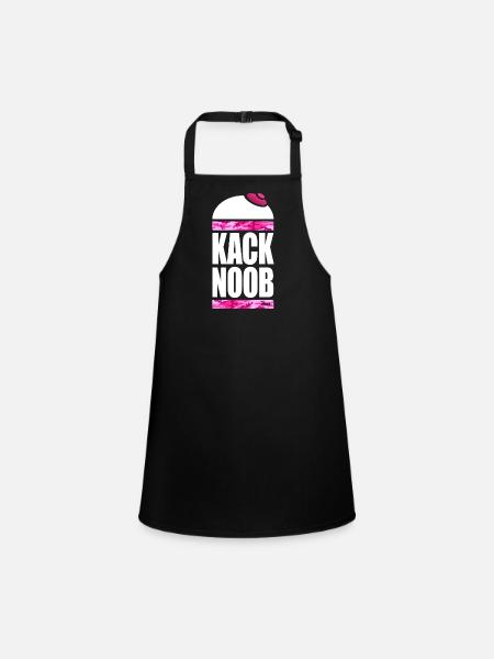 Zertifizierte KackNoob-Uniform! - Schürze für Kinder - Schwarz - Vorne