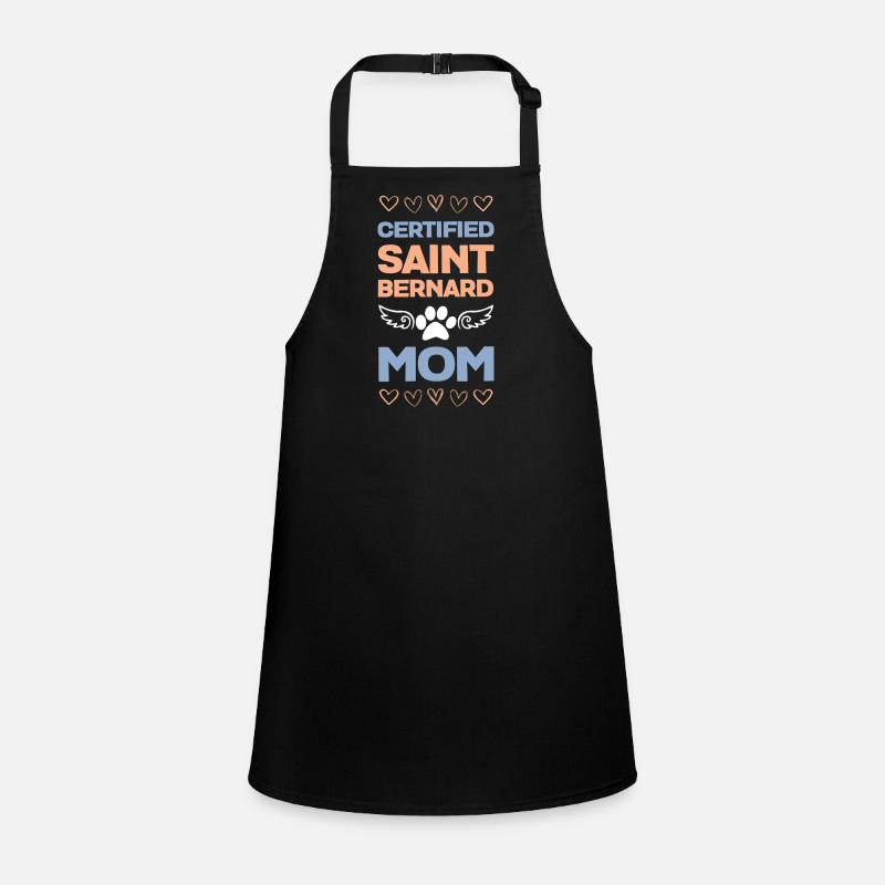 Certified Saint Bernard Mama - Children's Apron - black