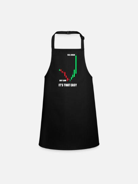 Acheter bas vendre cher Marché boursier Trader en bourse - Tablier Enfant - noir - Devant