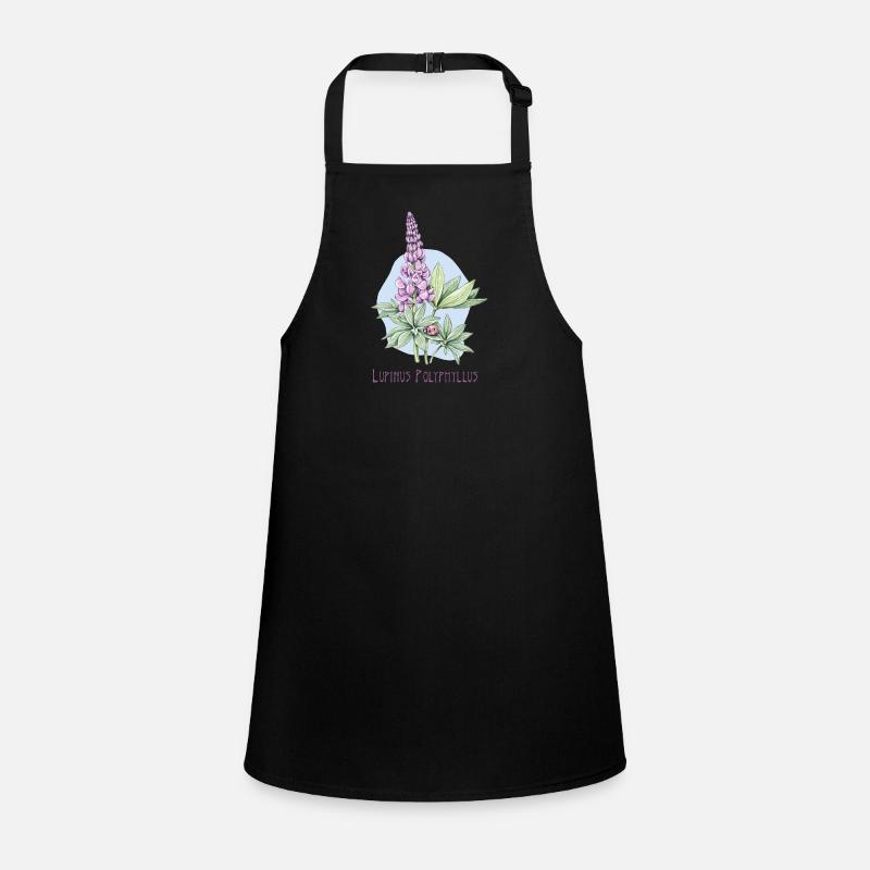 Lupin, permanent botanical drawing Children's Apron