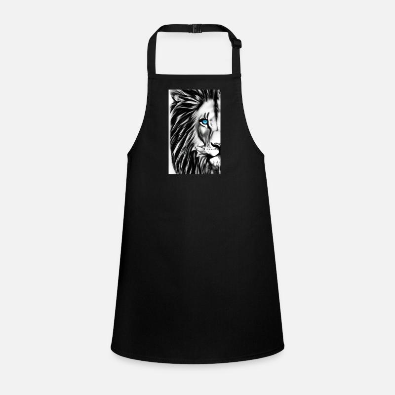 Lion noir et blanc - Tablier Enfant - noir