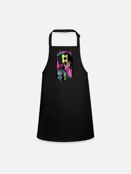 Cyborg Woman symbole futurisque - Tablier Enfant - noir - Devant
