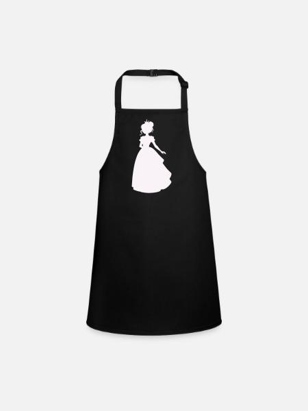 Princesse en robe de bal - Tablier Enfant - noir - Devant
