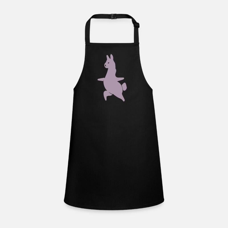 Llama Alpaca Workout Yoga Silhouette Minimalist Children's Apron