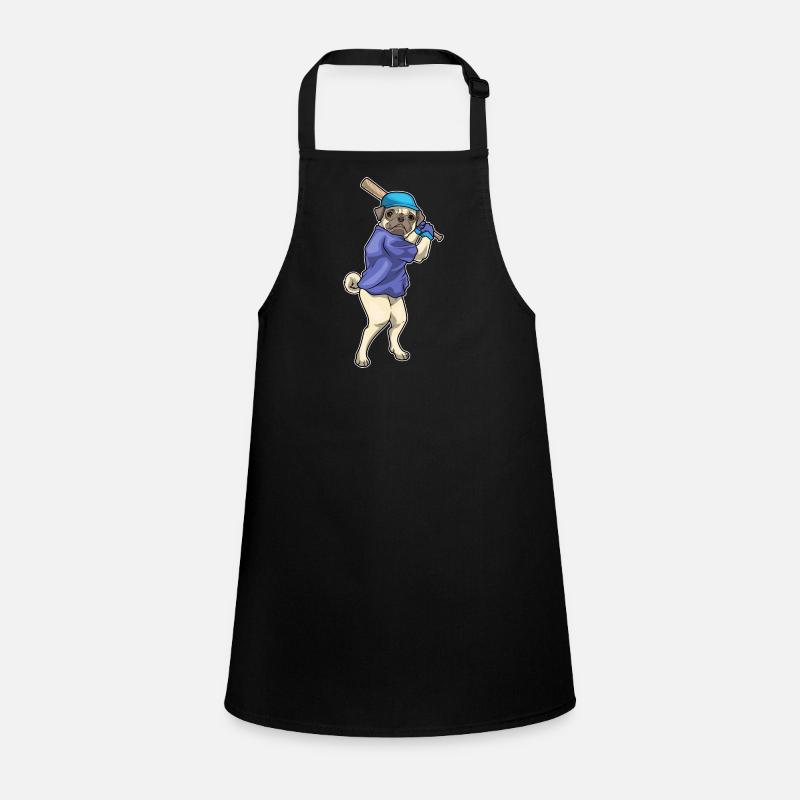 Mops Baseball Baseballschläger Schürze für Kinder