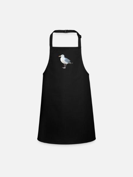 Mouette - Tablier Enfant - noir - Devant