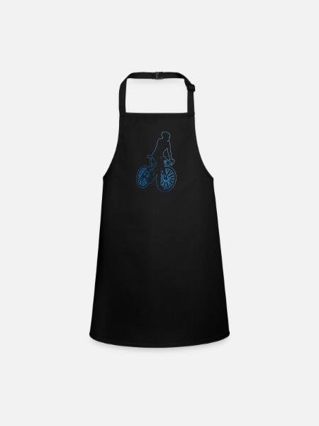 Road Bike Road Cyclist Road Bike - Children's Apron - black - Front