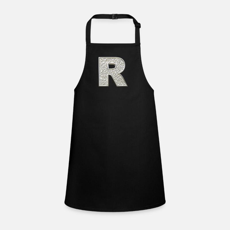 R, letter, letter R, initial, initial R, monogram, Children's Apron