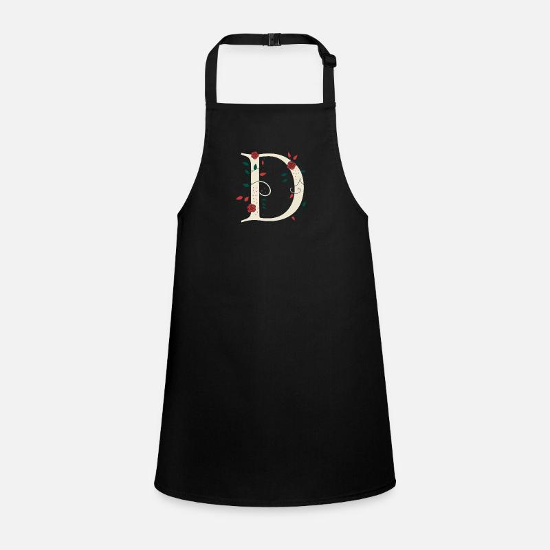 Letter D Monogram Retro Children's Apron