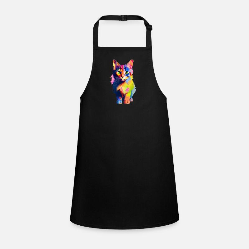 Animal chat coloré Tablier Enfant