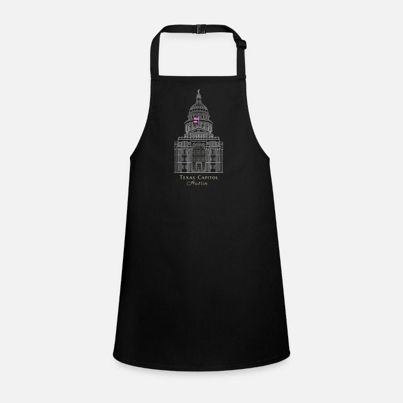 Austin, drawing Texas Capitol, USA Children's Apron