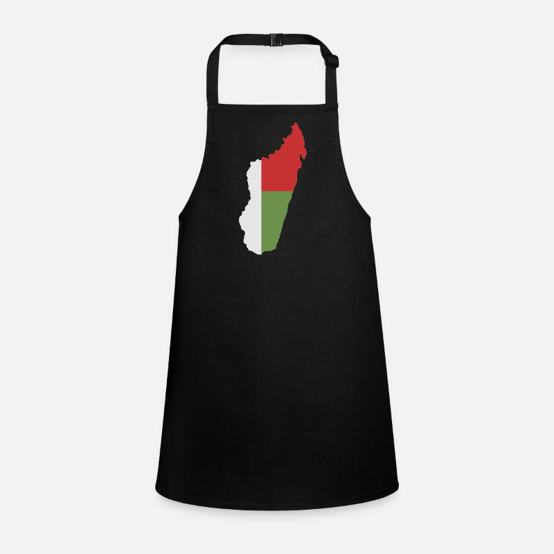 Map of Madagascar with flag Children's Apron