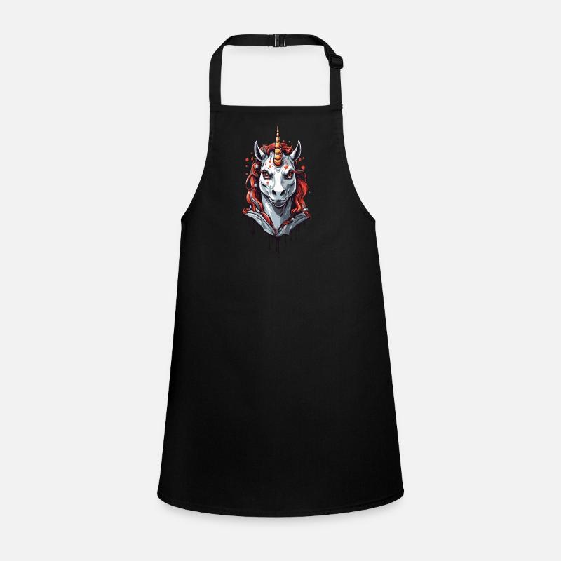 Dark Vampire Unicorn Halloween Design Children's Apron