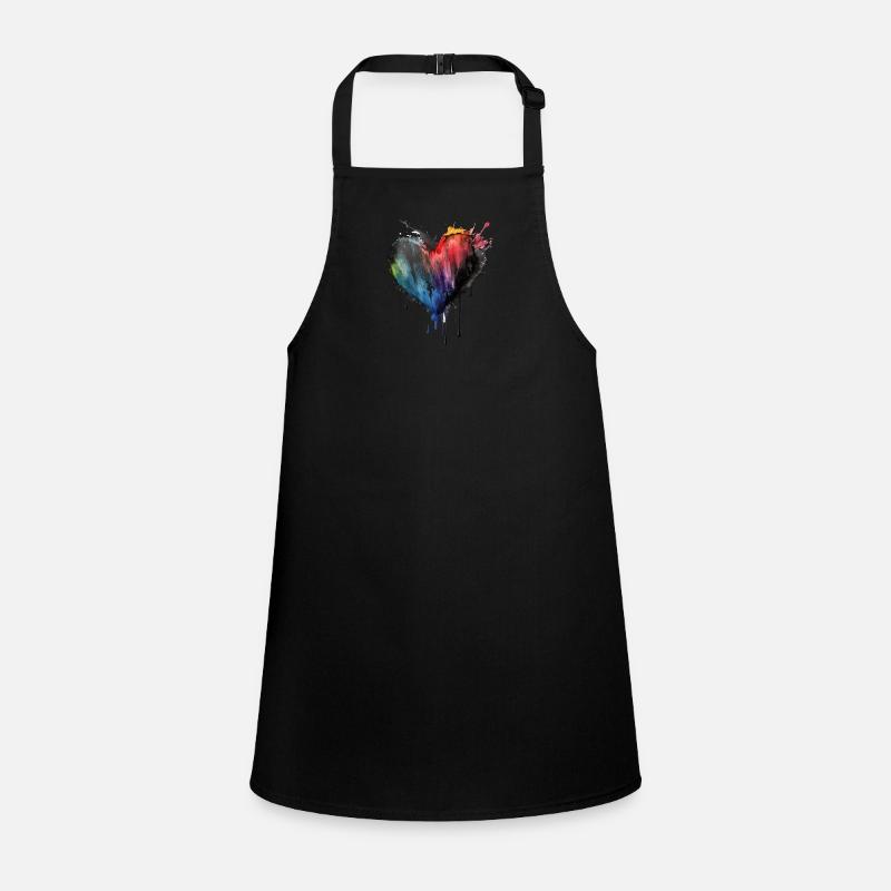 Heart Color Drop Abstrait Tablier Enfant