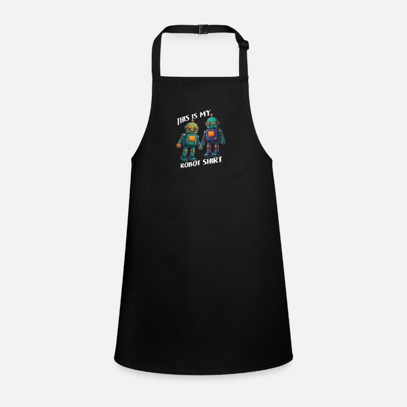 This is my robot shirt two cute little robots Children's Apron