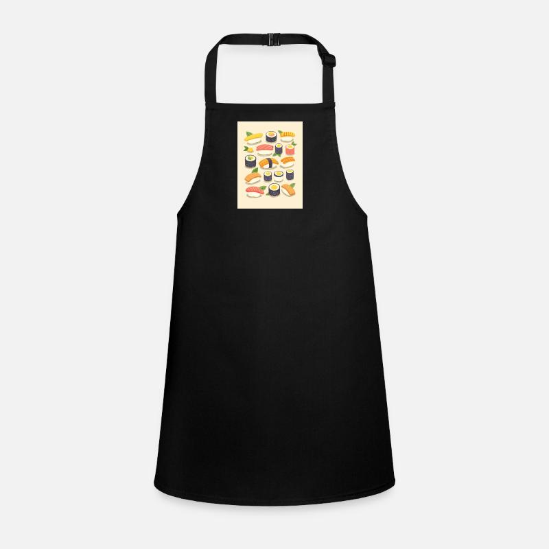 Lebendige Sushi-Sortiment-Illustration Schürze für Kinder