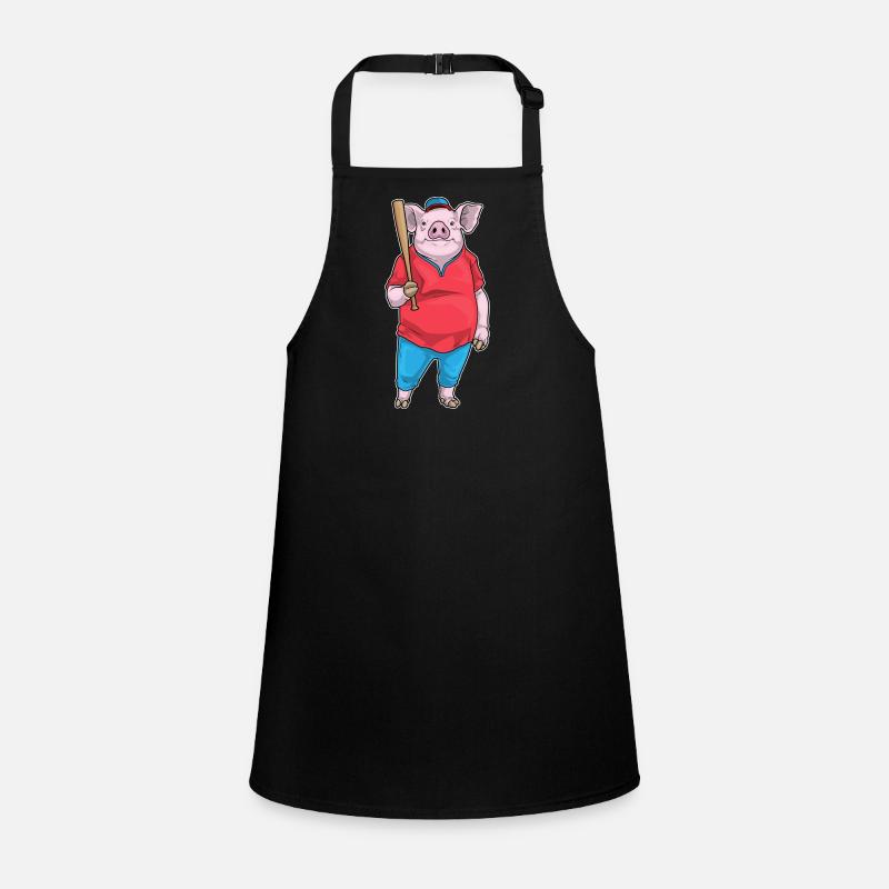 Pig Baseball Baseball Bat Children's Apron