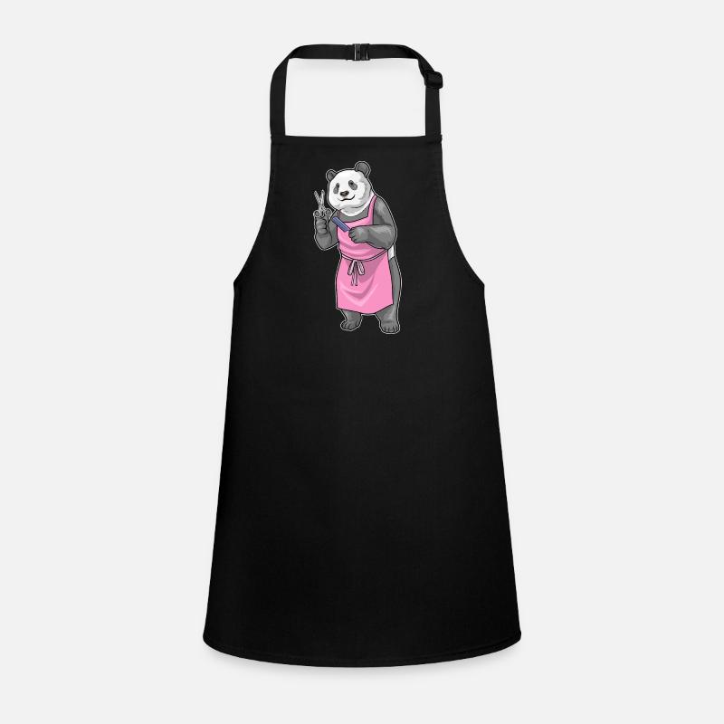 Panda Hairdressing Scissors Comb Children's Apron