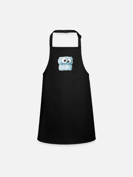 Cute monster drawing - Children's Apron - black - Front