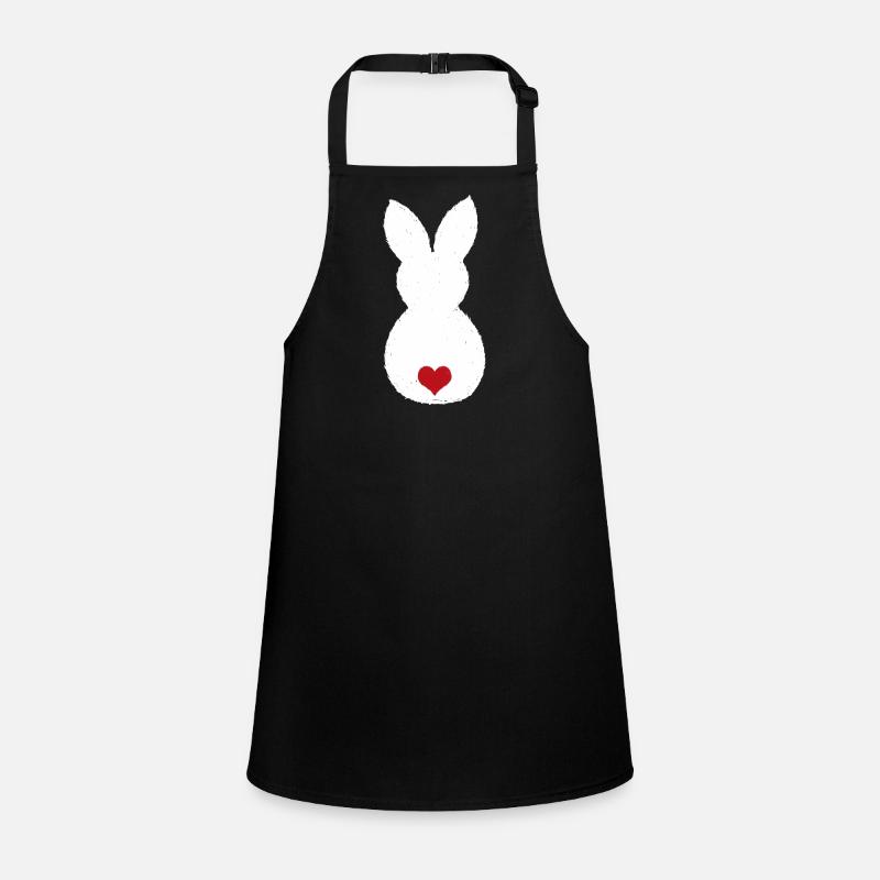 Lapin avec pompon coeur / Lapin de Pâques Lapin de Pâques Tablier Enfant