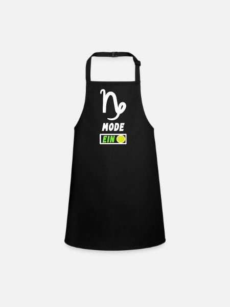 Astrology Statement Horoscope Capricorn Zodiac - Children's Apron - black - Front