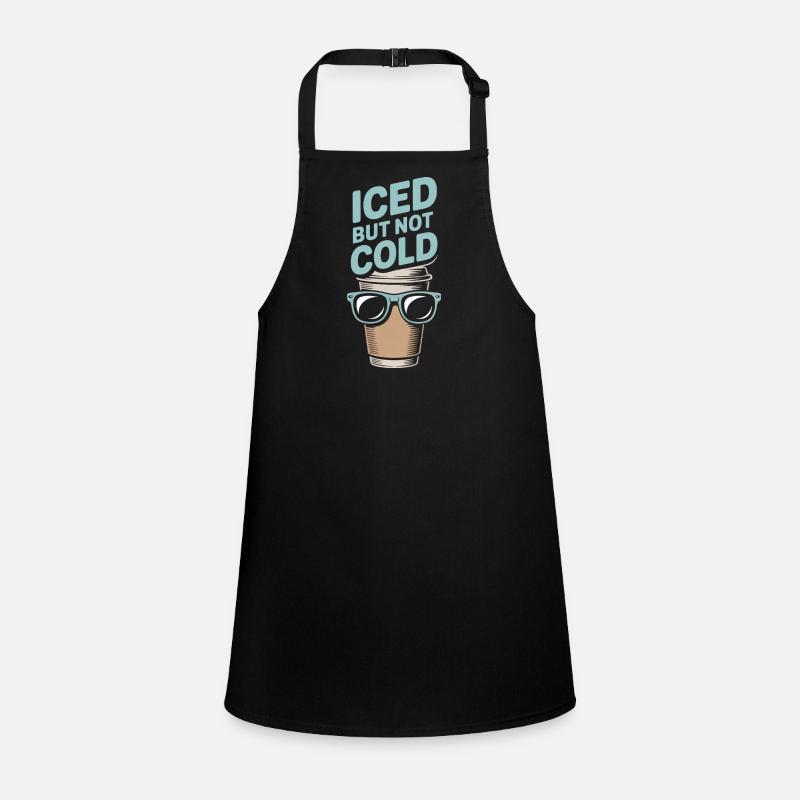 Iced But Not Cold Eiskaffee Humor Barista Schürze für Kinder