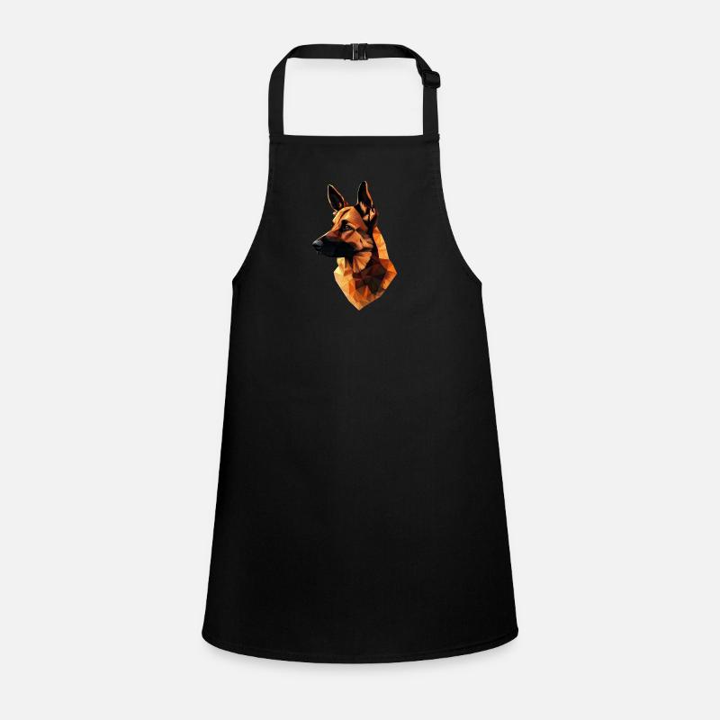 German Shepherd Low Poly Design Children's Apron