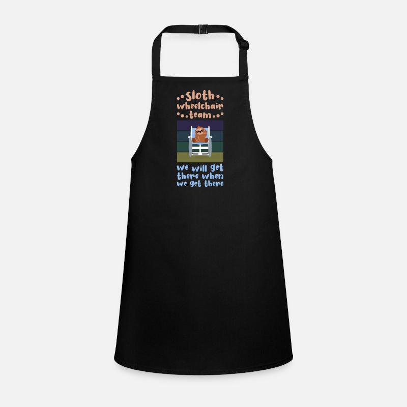 Sloth Wheelchair Disabled Disability Gift Children's Apron