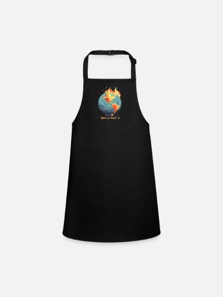 The world is on fire - Children's Apron - black - Front