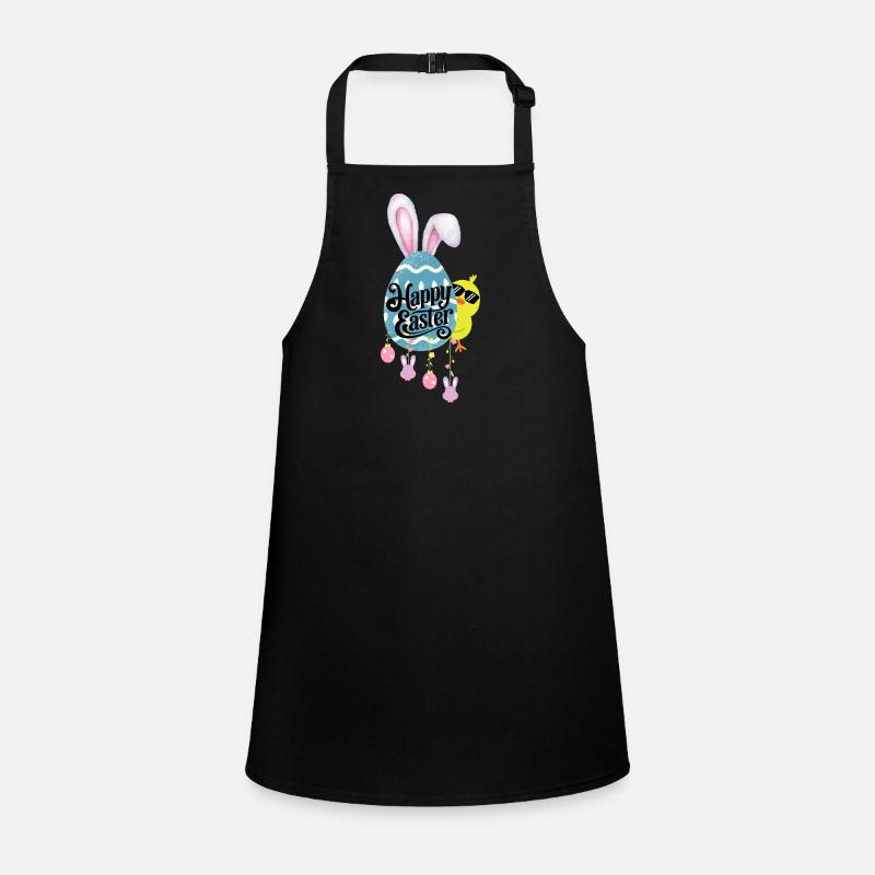 Happy Easter - Children's Apron - black