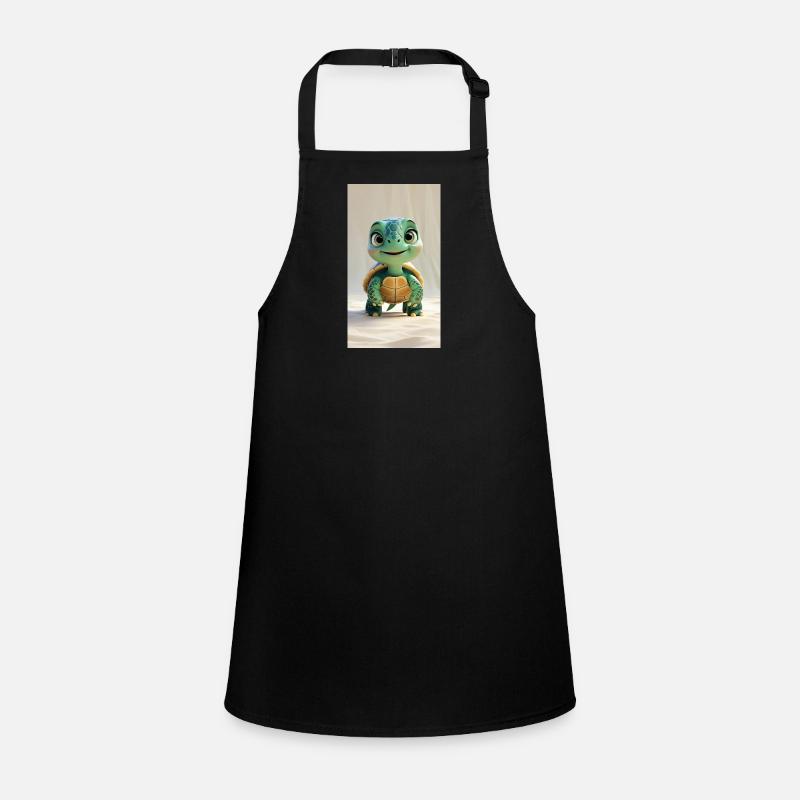 Whimsical 3D Animated Turtle Children's Apron