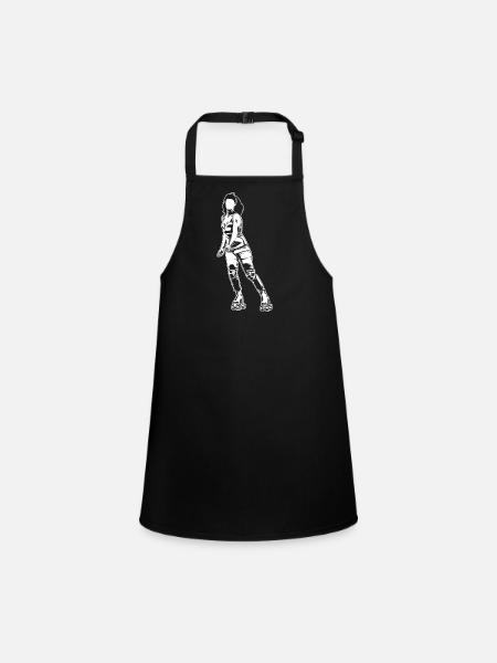 Roller Skater Girl - Children's Apron - black - Front