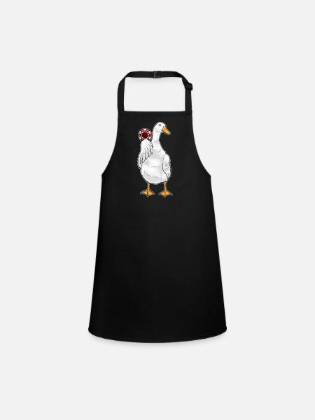 Duck Poker Jetons de poker - Tablier Enfant - noir - Devant