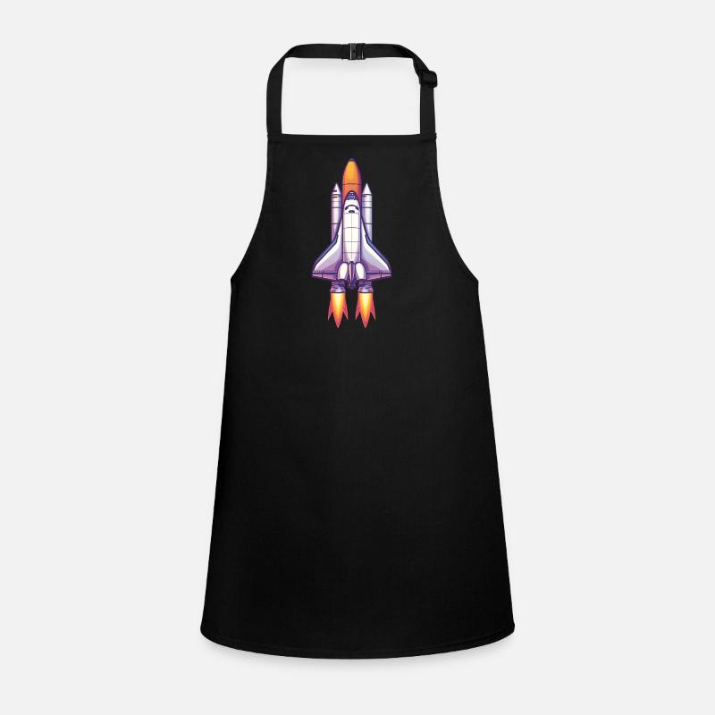 Kosmosrakete Neon Edition Schürze für Kinder