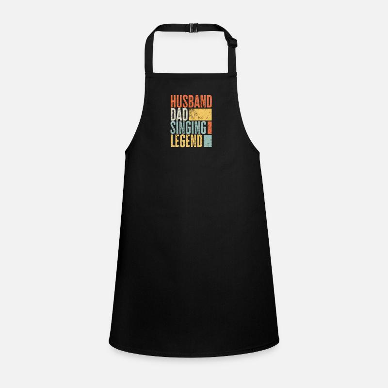 Singender Ehemann Vater Legendärer Vater Bester Retro Schürze für Kinder