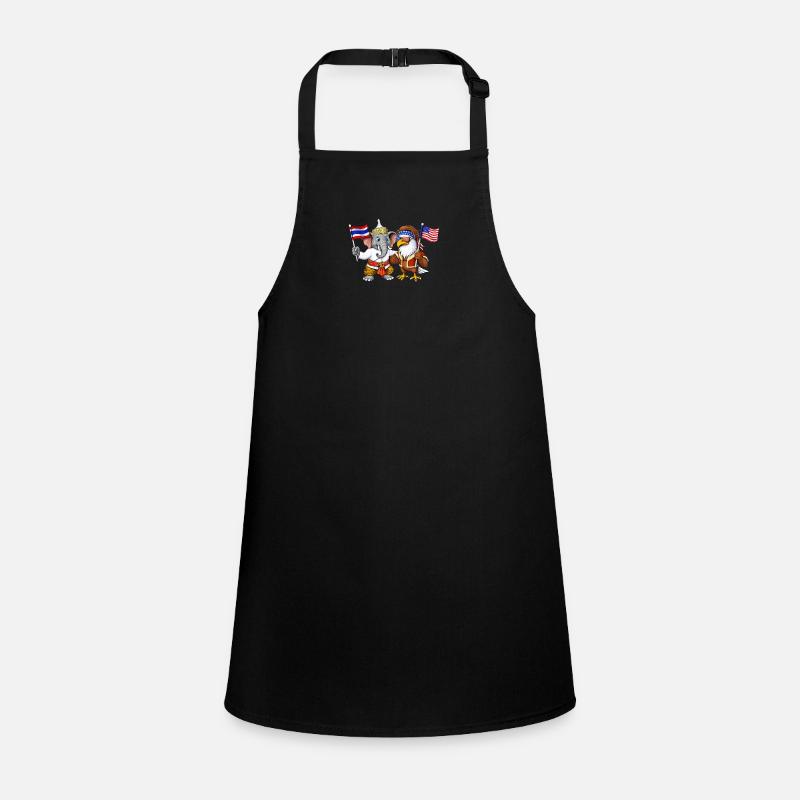 Thailand Elephan American Bald Eagle Children's Apron