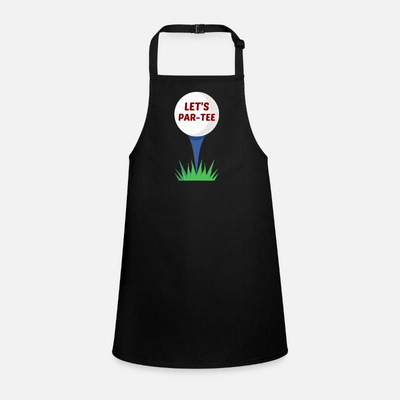 Let's Par-Tee | Golf Pun - Children's Apron - black