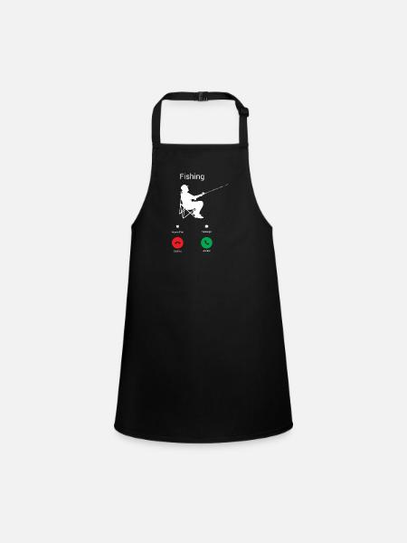 LE POISSON M’APPELER ! APPEL DE PÊCHE ! CHEMISE DE - Tablier Enfant - noir - Devant