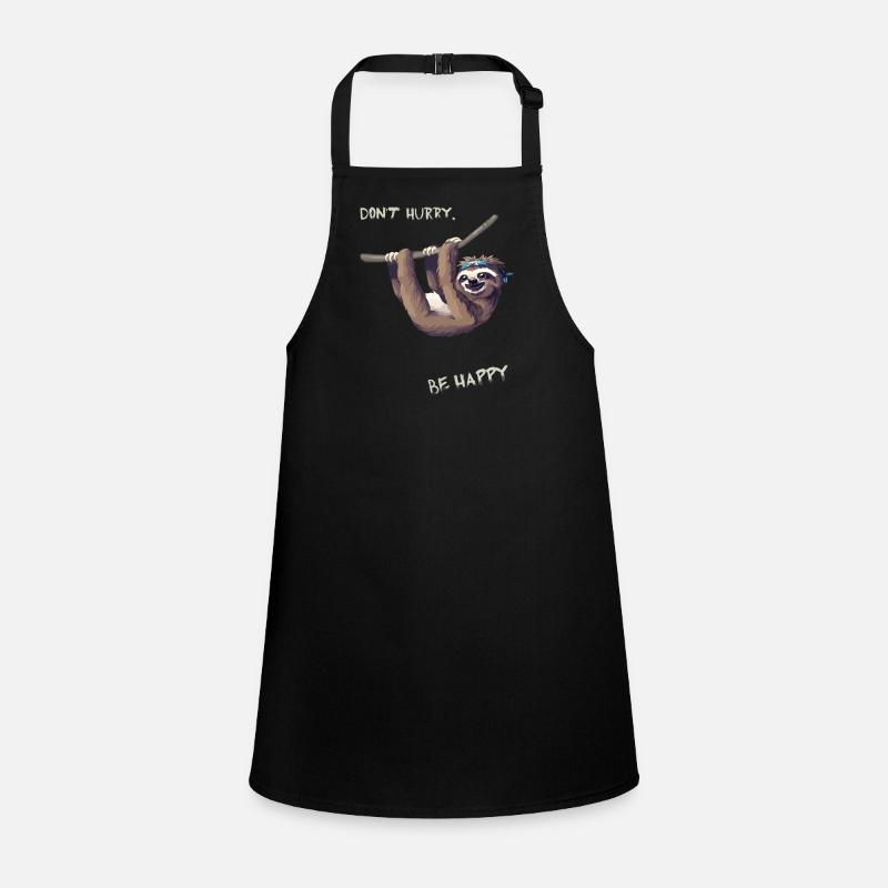 Sloth hang out chill fun humor nerd slow l Children's Apron